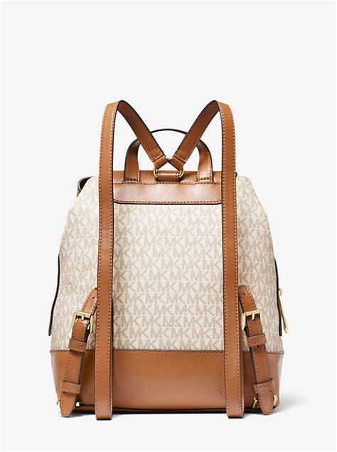 michael kors raven backpack purse|Raven Medium Logo and Pebbled Leather Backpack .